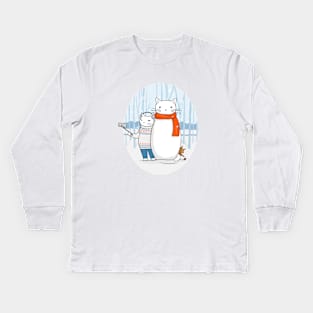 Winter is the time to get something nice Kids Long Sleeve T-Shirt